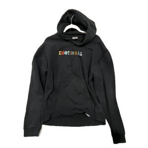 Broken Promises Emotional Black Pullover Hoodie Mens Large